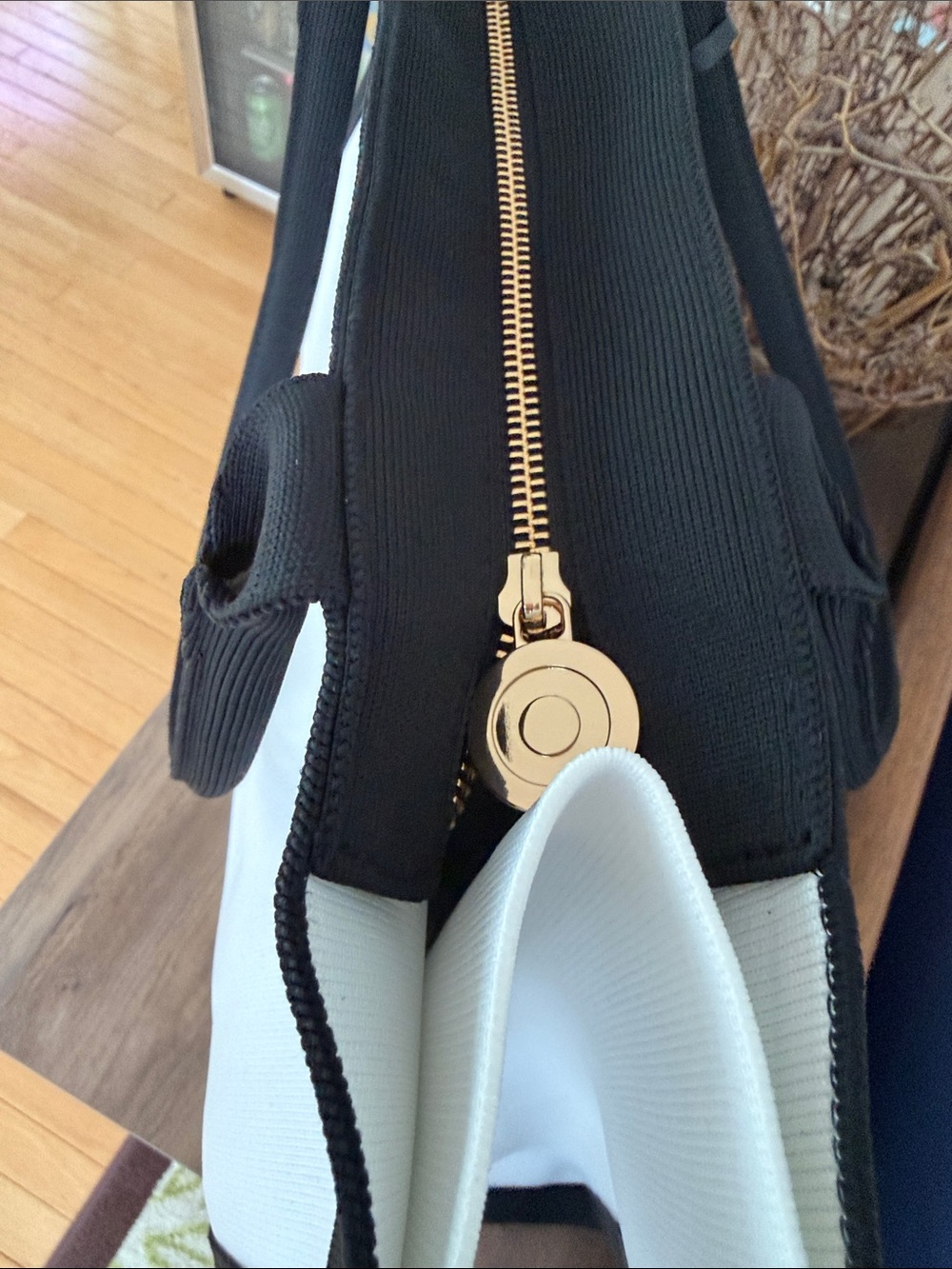 kate spade x Target Black & White 'It's In The Bag' Canvas Tote - Picture 5 of 9